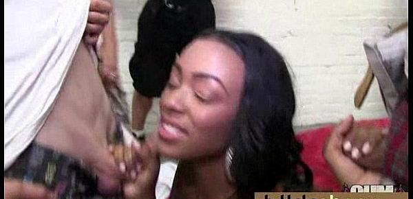  Ebony gets fucked in all holes by a group of white dudes 27